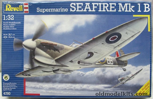 Revell 1/32 Supermarine Seafire Mk1b - Lt Cdr Duncan Hamilton Port Reitz Kenia / No. 885 Sq HMS Formidable July 1943, 4780 plastic model kit